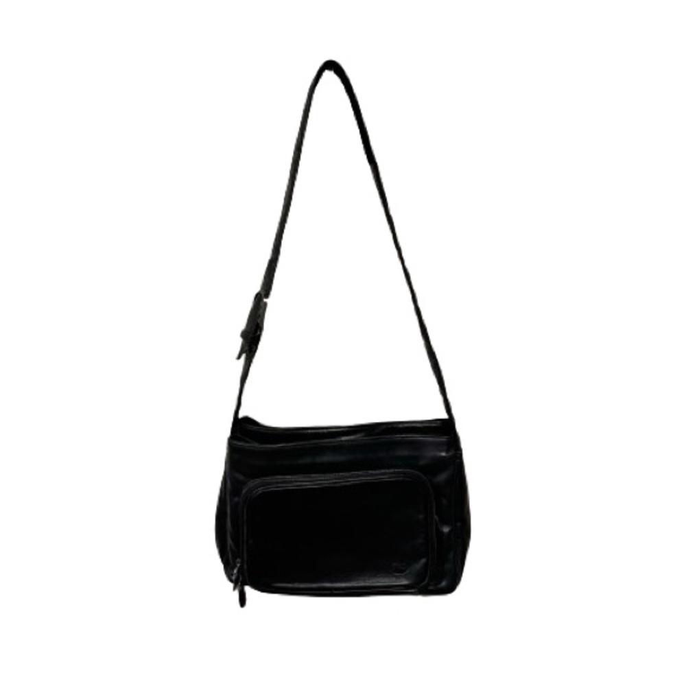 SAS Black Genuine Leather Crossbody Bag
